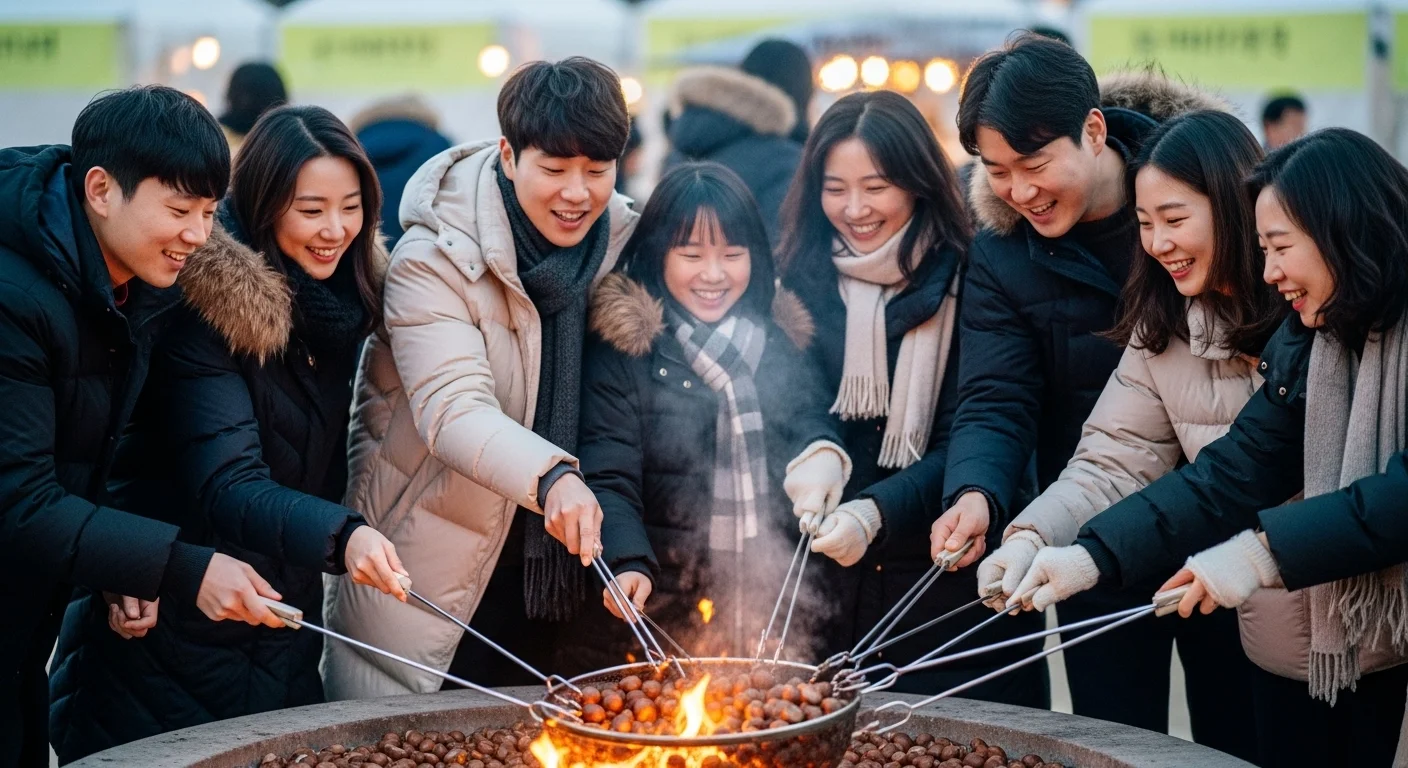 직접 구워 먹는 재미, 대형화로와 군밤 그릴존