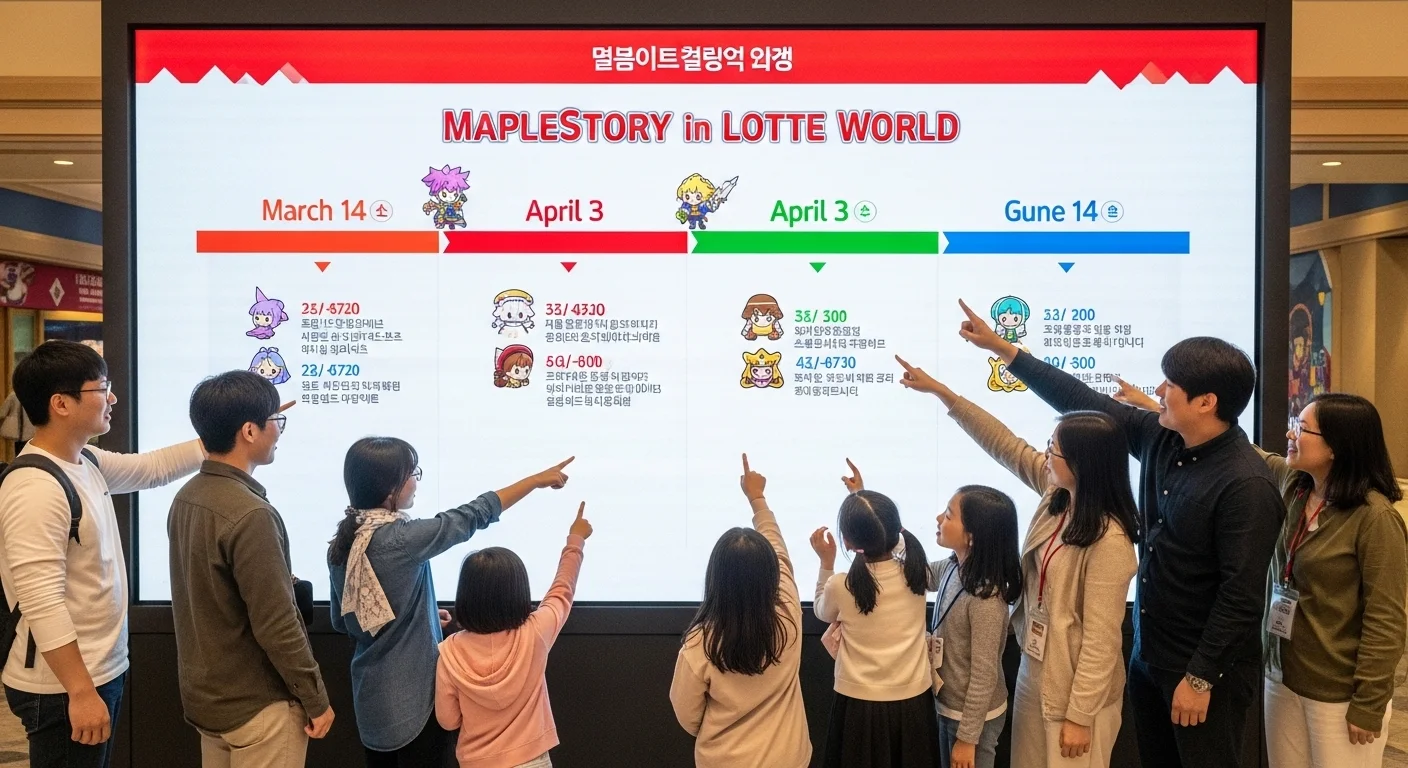 롯데월드 X 메이플스토리, 콜라보 일정 한눈에 보기