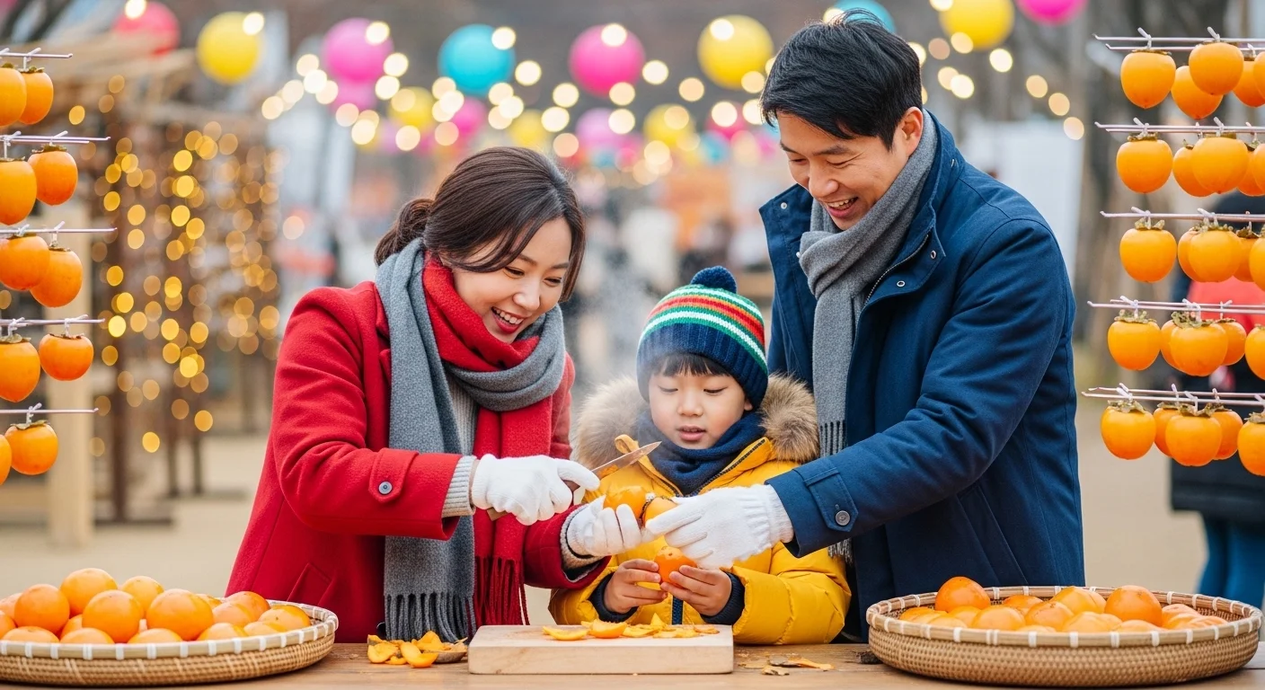 온 가족이 즐길 수 있는 곶감 체험 프로그램