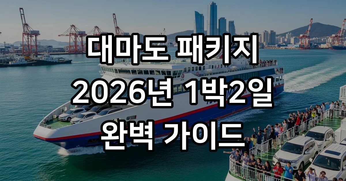 대마도 패키지 2026년 1박2일 여행 비용