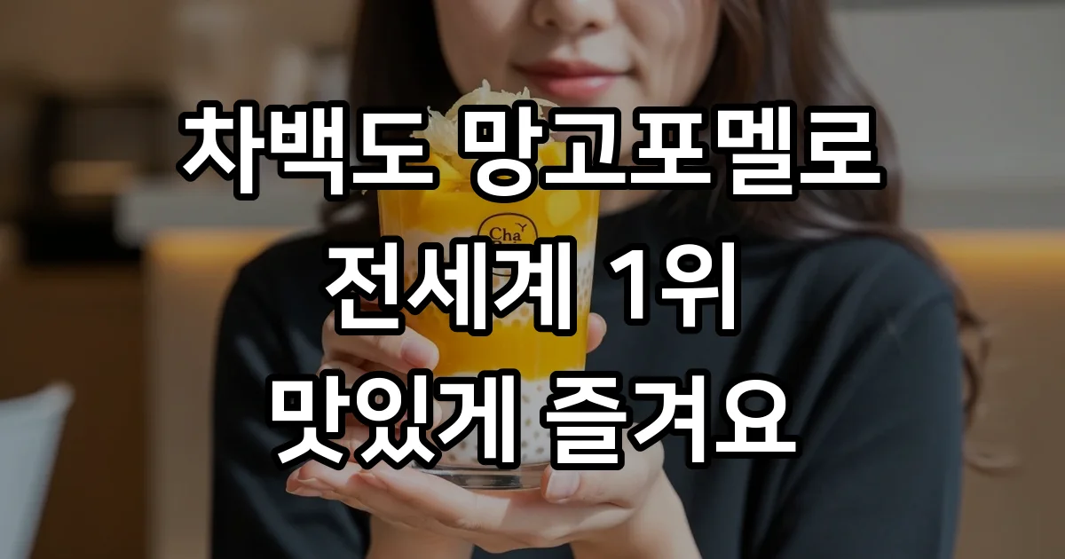 차백도 망고포멜로 맛 가격 칼로리