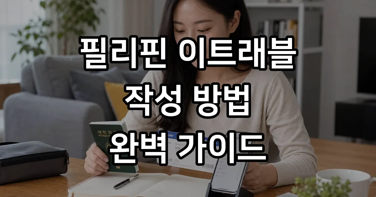 필리핀 이트래블 작성방법 2026년 준비물 상세 안내 필리핀 이트래블 작성방법 2026년 준비물 상세 안내