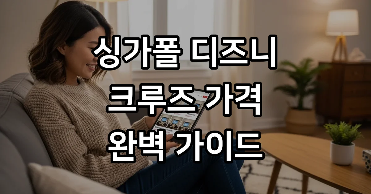 싱가폴 디즈니 크루즈 가격 2025년 예약 비용 총정리