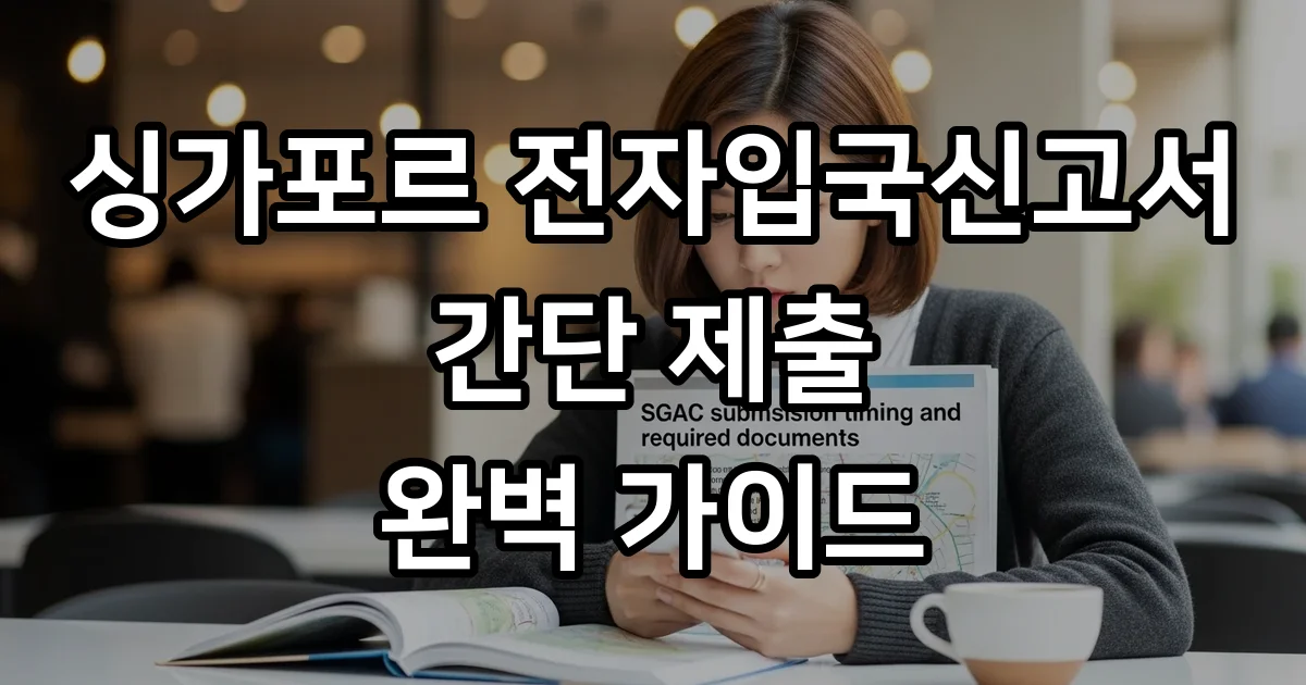 싱가포르 전자입국신고서 제출 준비물 작성방법