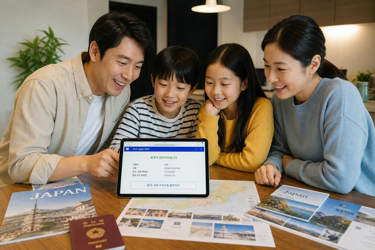 가족 여행 일정 한 번에 묶기, 입국·귀국 예정 등록