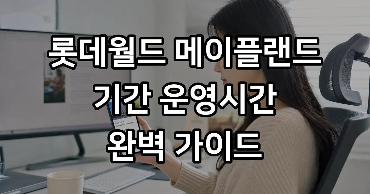 롯데월드 메이플랜드 기간 아일랜드 이용 팁 롯데월드 메이플랜드 기간 아일랜드 이용 팁
