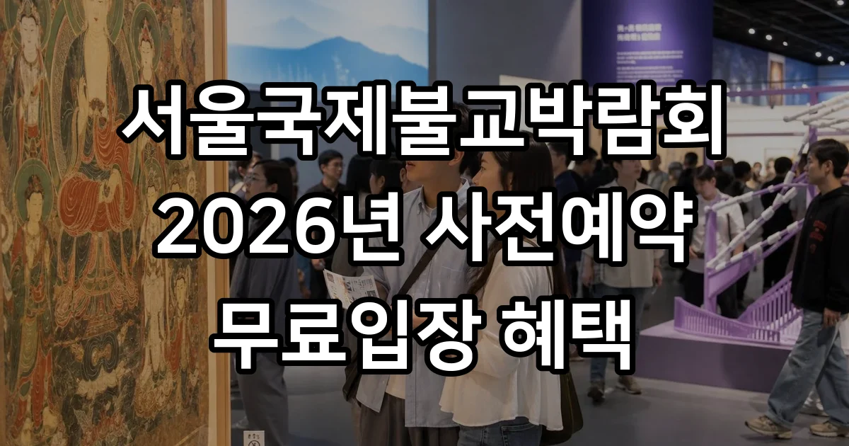서울국제불교박람회 2026 사전예약 혜택